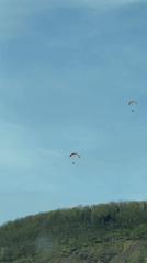 Paragliders spotted over hills near Niederzissen, Germany