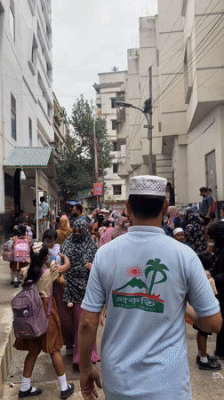 Morning street life documented around Dhaka school area