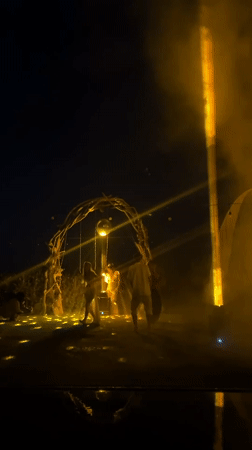 Outdoor dance party with DJs documented in Kediri, Indonesia