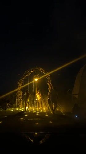 Outdoor dance party with DJs documented in Kediri, Indonesia
