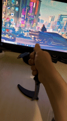Gamer handles knife while playing Fortnite in Yerevan apartment