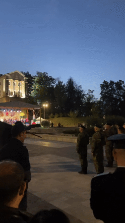 Military ceremony with flag procession held in Bratsigovo plaza