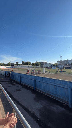 Motorcycle speedway race draws crowds to Oktyabrsky stadium