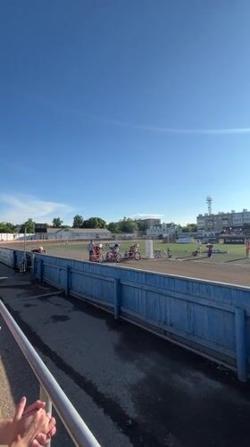 Motorcycle speedway race draws crowds to Oktyabrsky stadium