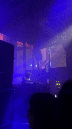 DJ performs at foggy Hong Kong music venue