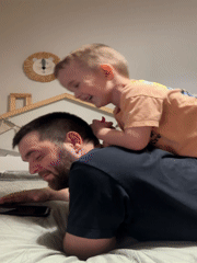 Family playtime captured across Chaikovsky home in 11-minute span