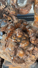 Wooden sculptures and CNC carving documented at Vietnam workshop