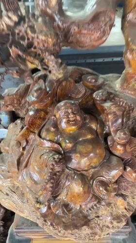 Wooden sculptures and CNC carving documented at Vietnam workshop