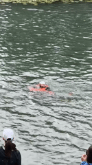 Morning swimmers, cyclist active around Bijelo Polje waterway