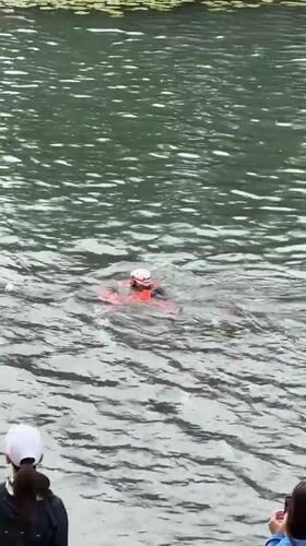 Morning swimmers, cyclist active around Bijelo Polje waterway
