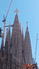 Up-close with the Sagrada Família on a sunny Barcelona afternoon