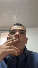 Young man records himself smoking indoors in Plovdiv apartment