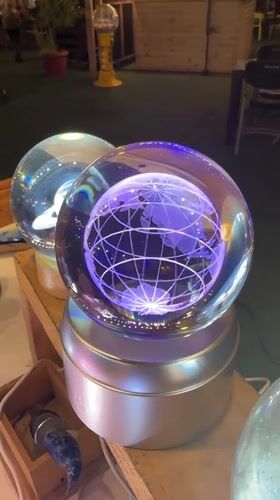 Glowing glass spheres with Earth display witnessed in Arica