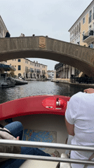 Morning street and canal scenes documented in Grimaud, France