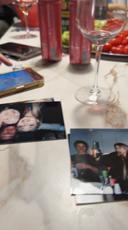 Food and drinks captured on surfaces in Tel Aviv