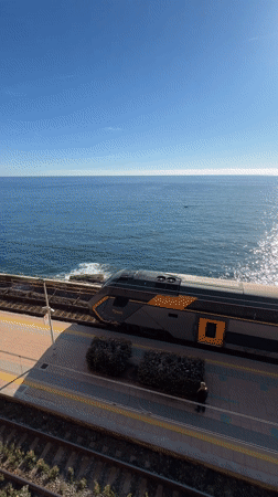 Coastal view of Manarola's clifftop buildings documented