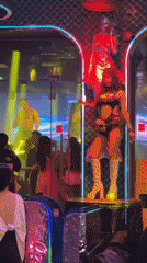 Bùi Viện Walking Street at night, bars and neon in full swing