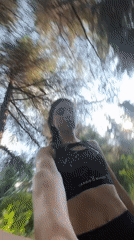 Morning jogger documents forest run with selfies in Varna