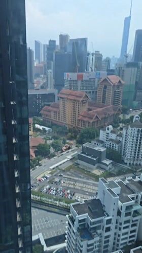 Elevated cityscape view captured in Kuala Lumpur