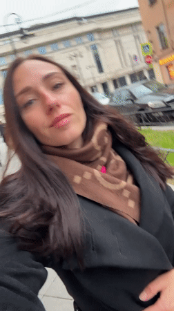 Woman documents Saint Petersburg outing with selfies near Galleria mall
