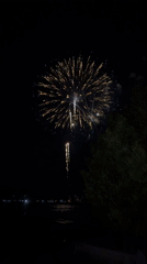 Fourth of July fireworks over the water in Key West