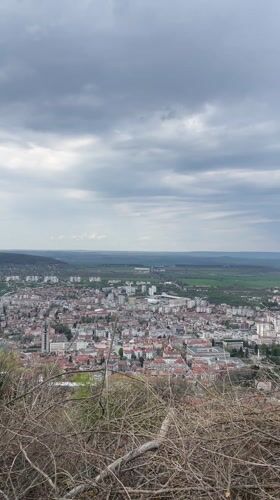 Panoramic views of Shumen, Bulgaria captured from elevated position