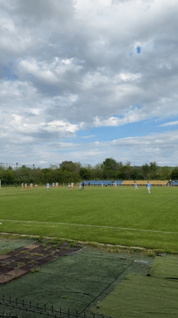 Soccer match underway in Bulgarovo, Bulgaria