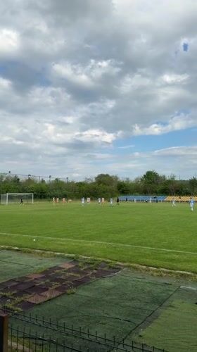 Soccer match underway in Bulgarovo, Bulgaria