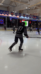 Hockey game played on indoor rink in Chaikovsky, Russia