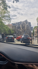 Ordinary moments captured in Plovdiv: mural viewing, dog walking