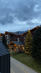 Evening views captured of mountain town Bansko, Bulgaria