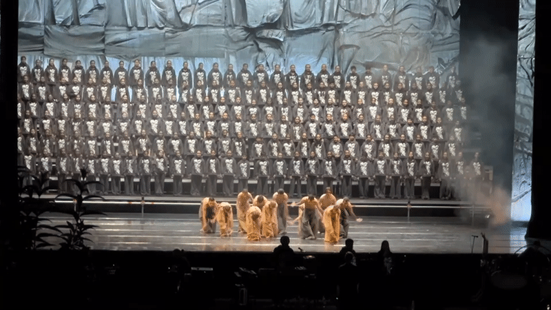 Mass choir and dance performance staged in Yerevan Armenia