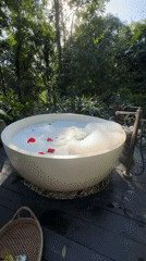 Luxury jungle spa experience documented in Selat, Indonesia
