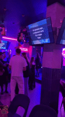 Karaoke night captured at Baritone club in Perm, Russia