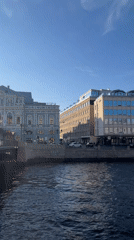 Spring afternoon waterfront scenes captured across Saint Petersburg canals