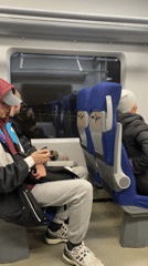 Moscow train passengers during evening commute