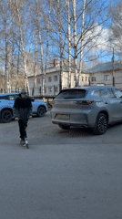 Ordinary street scenes captured in Votkinsk, Russia Friday afternoon