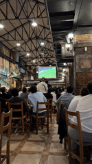 Barcelona bar packed with young football fans watching match