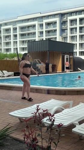 Resort guests enjoy swimming pools in Anapa, Russia