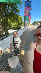 Summer morning along Sochi's riverside paths and bridges