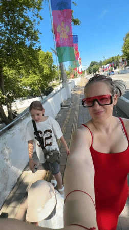 Summer morning along Sochi's riverside paths and bridges
