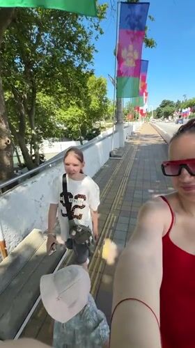 Summer morning along Sochi's riverside paths and bridges