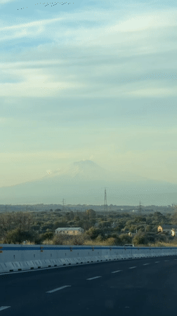 Roadway scene captured on video in Augusta, Italy
