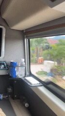 Bus passenger rests during journey in Vietnam