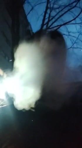 Woman's morning routine captured in Donetsk apartment