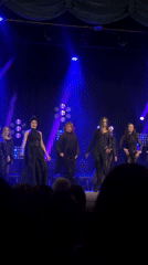 Female performers stage theatrical production in Riga