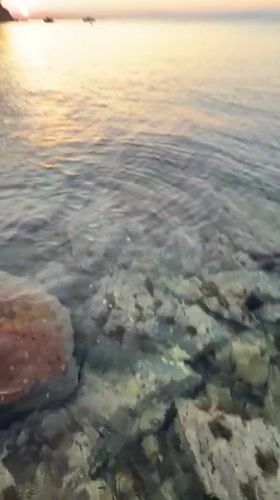Clear water conditions documented at Greek coastal location