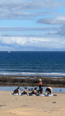 Beach workout and coastal scenery along southern Tenerife's shore