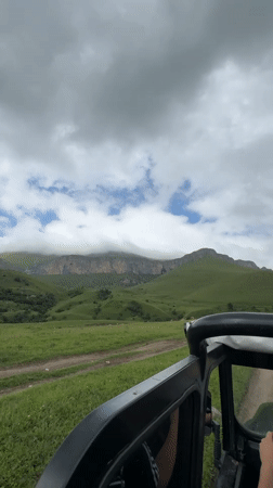 Open-top drive through Dilijan's mountain backroads