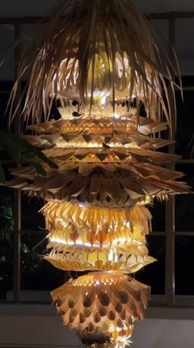 Evening live music performance captured in decorated Ubud venue